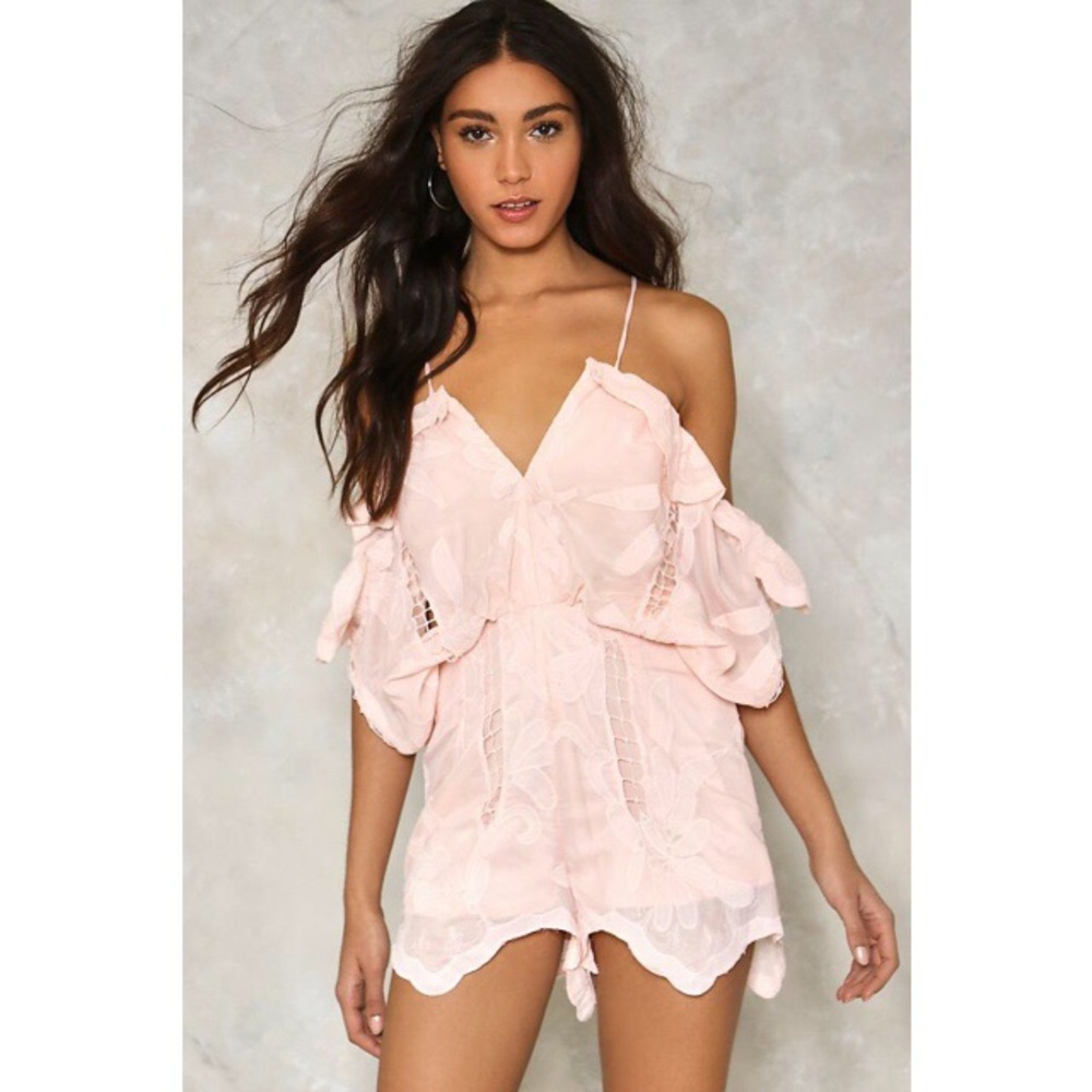 nwt baby pink romper nasty gal